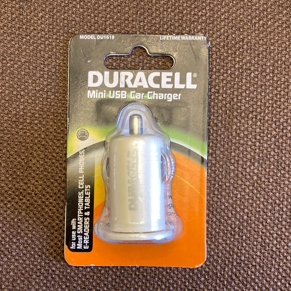 ⚜️White Duracell Mini USB Car Charger! NWT! - Picture 2 of 3